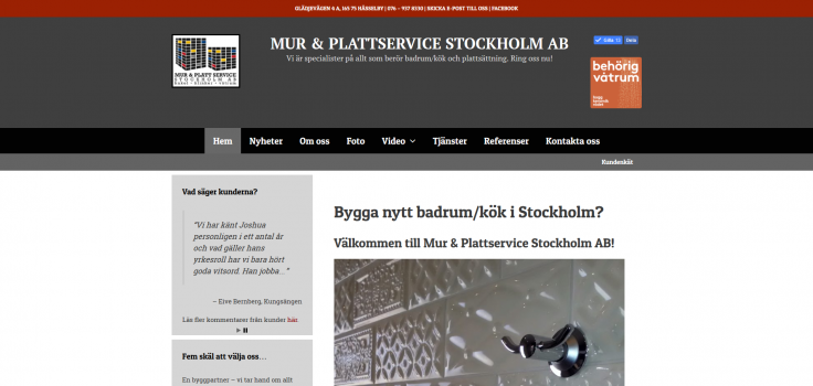 Mur & Plattservice Stockholm AB